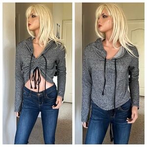 NWT FASHION NOVA Sexy Crop Hoodie Sweater